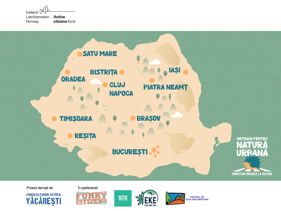 harta oraselor cu zone naturale cu potential de a deveni arii naturale urbane